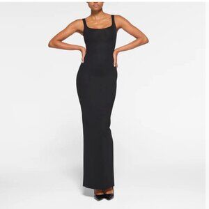 Black SKIMS Body Tank Long Slip Maxi Dress